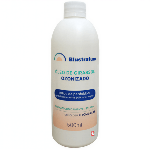 ÓLEO DE GIRASSOL OZONIZADO 500ML HIDRATANTE, CICATRIZANTE, TRATAMENTO - BLUSTRATUM ÓLEO DE GIRASSOL OZONIZADO 500ML HIDRATANTE, CICATRIZANTE, TRATAMENTO - BLUSTRATUM
