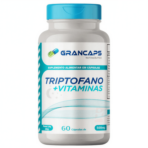 TRIPTOFANO + INOSITOL + NIACINA + MAGNÉSIO + VITAMINAS D e B6 60 CÁPSULAS - GRANCAPS