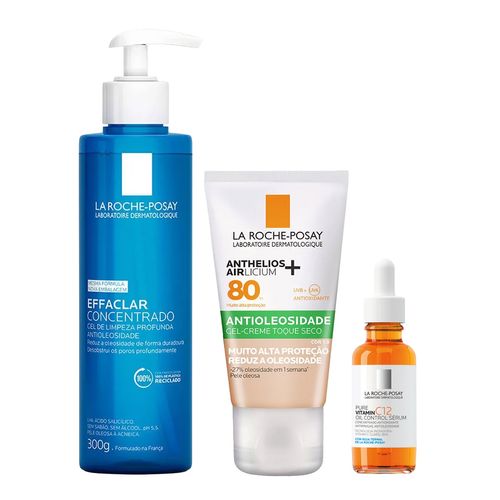 Kit-La-Roche-Posay-Gel-Effaclar-Serum-Pure-Vitamin-C12-Protetor-FPS-80-Airlicium-Cor-1-0 Kit-La-Roche-Posay-Gel-Effaclar-Serum-Pure-Vitamin-C12-Protetor-FPS-80-Airlicium-Cor-1-0
