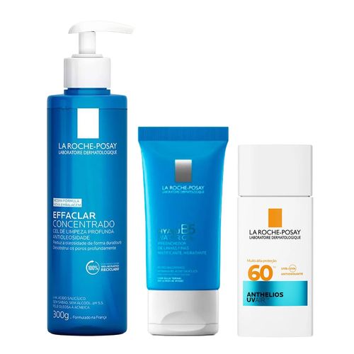 Kit-La-Roche-Posay-Gel-Effaclar-Hyalu-B5-Protetor-FPS-60-Uv-Air