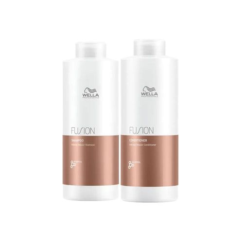 Kit Wella Fusion Shampoo + Condicionador 1 Litro Kit Wella Fusion Shampoo + Condicionador 1 Litro