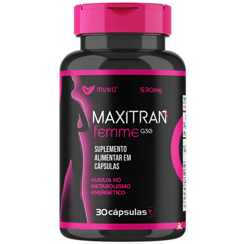 MAXITRAN FEMME G30 ARGININA + BORO + CAFEÍNA 60 CÁPSULAS - MUWIZ