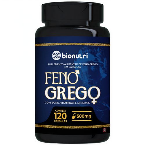 FENO GREGO COM BORO VITAMINAS E MINERAIS 120 CAPSULAS - BIONUTRI