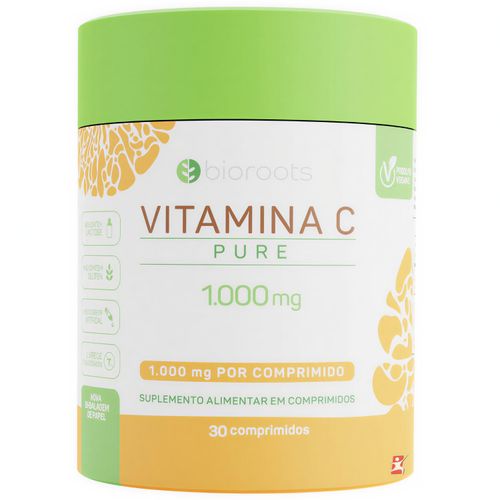 VITAMINA C PURE VEGANA CONCENTRADA 1000MG POR COMPRIMIDO 30 COMPRIMIDOS - BIOROOTS