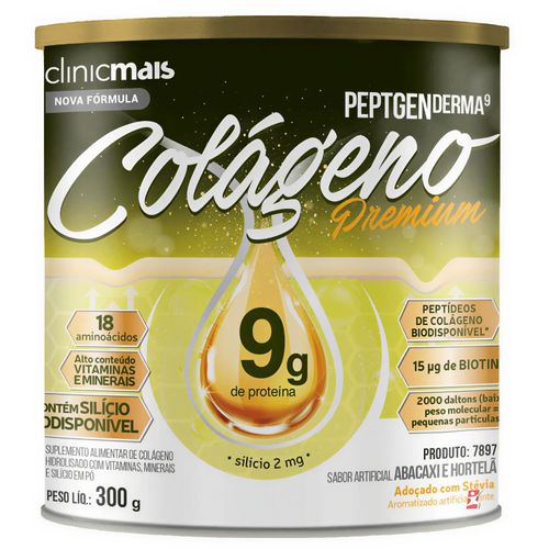 COLAGENO PREMIUM PEPTGENDERMA + VITAMINAS + MINERAIS 300G ABACAXI - CLINICMAIS