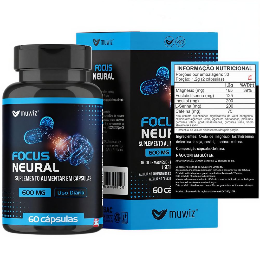 FOCUS NEURAL FOSFATIDILSERINA + INOSITOL + L-SERINA + CAFEÍNA +