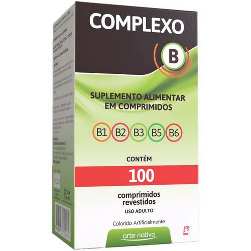 COMPLEXO B CONCENTRADO COM 5 VITAMINAS 100 COMPRIMIDOS – ARTE NATIVA COMPLEXO B CONCENTRADO COM 5 VITAMINAS 100 COMPRIMIDOS – ARTE NATIVA