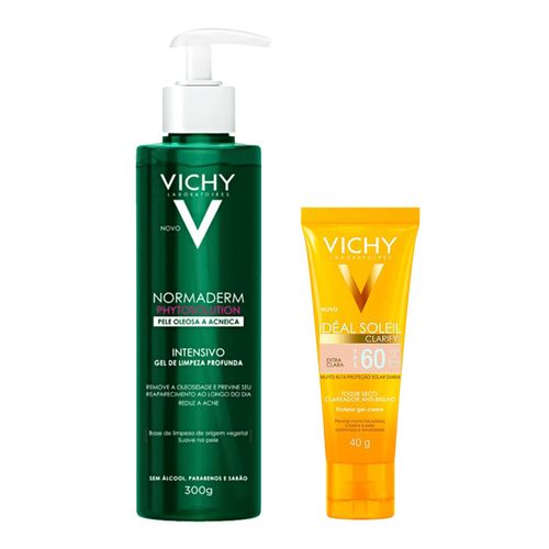 Kit-Vichy-Gel-Normaderm-Protetor-Ideal-Soleil-Clarify-FPS60-Cor-Extra-Clara
