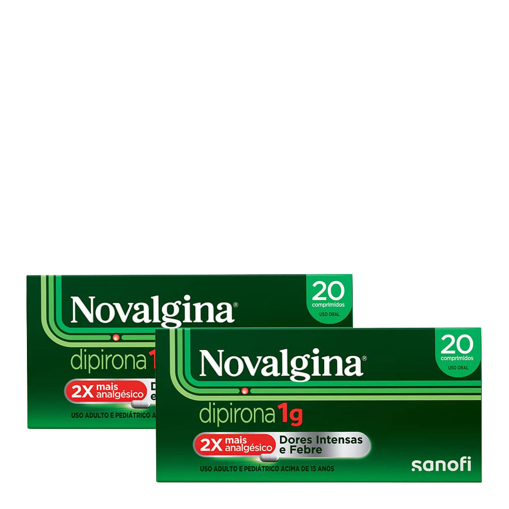 Kit Analgésico Novalgina 1g 2 Unidades de 20 comprimidos Cada