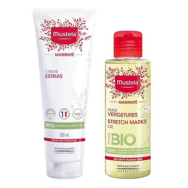 Kit Mustela Antiestrias Creme Maternité 250ml + Óleo 105ml