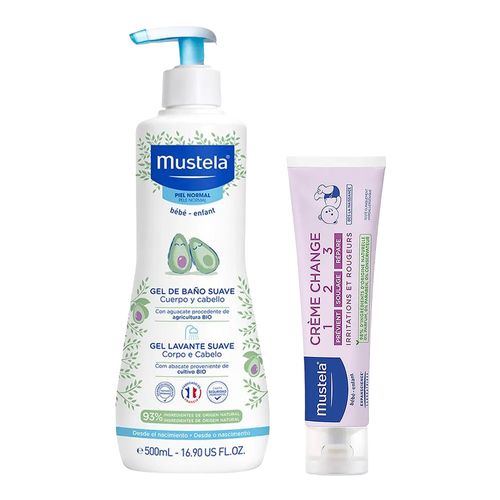 Kit-Mustela-Bebe-Gel-Lavante-500ml-Creme-Vitaminado-Preventivo-de-Assaduras-108g
