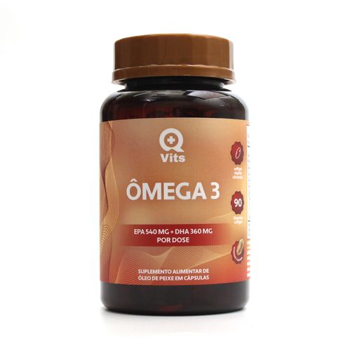 Ômega 3 1000mg EPA 540mg DHA 360mg QMaisVits 90 Cápsulas Softgel