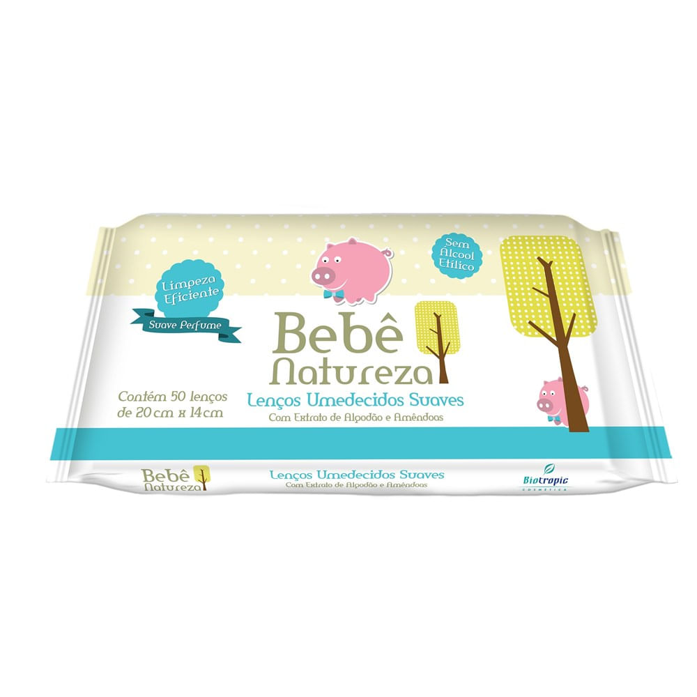 Lenços Umedecidos Bebê Natureza Azul C/ 8 Unidades