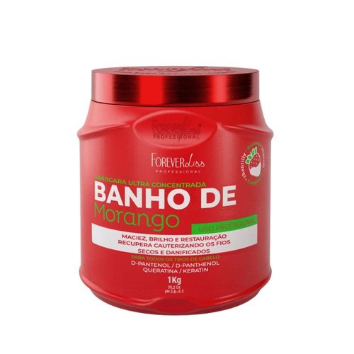 Máscara Forever Liss Banho de Morango 1000 g Máscara Forever Liss Banho de Morango 1000 g