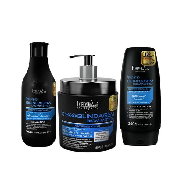 Kit Forever Liss Blindagem Biomimética Capilar Completo