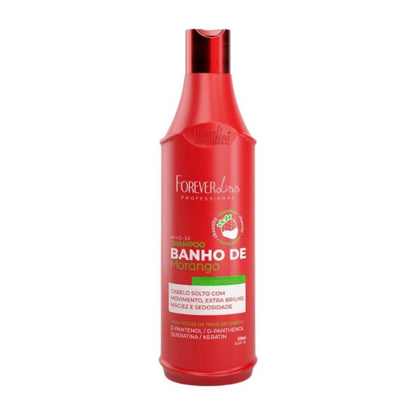 Shampoo Forever Liss Banho de Morango 500 ml