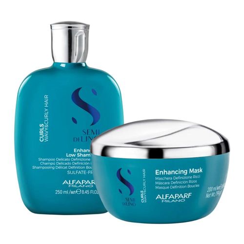 Kit Alfaparf Semi di Lino Curls Shampoo e Máscara