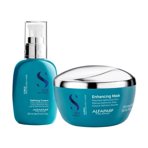 Kit Alfaparf Semi di Lino Curls Máscara e Ativador de Cachos