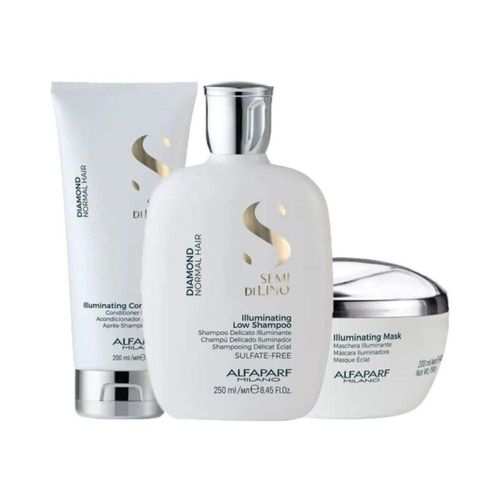 Kit Alfaparf Semi Di Lino Diamond Illuminating Trio Pequeno Kit Alfaparf Semi Di Lino Diamond Illuminating Trio Pequeno