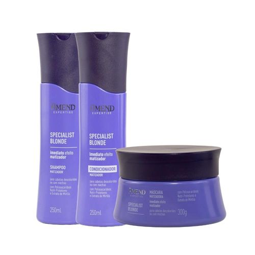 Kit Shampoo Condicionador Mascara Amend Specialist Blonde Kit Shampoo Condicionador Mascara Amend Specialist Blonde
