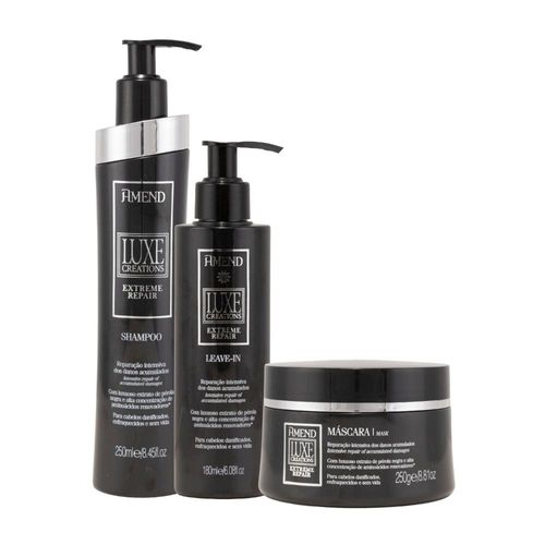Kit Shampoo Mascara Leave-in Amend Luxe Creations Kit Shampoo Mascara Leave-in Amend Luxe Creations