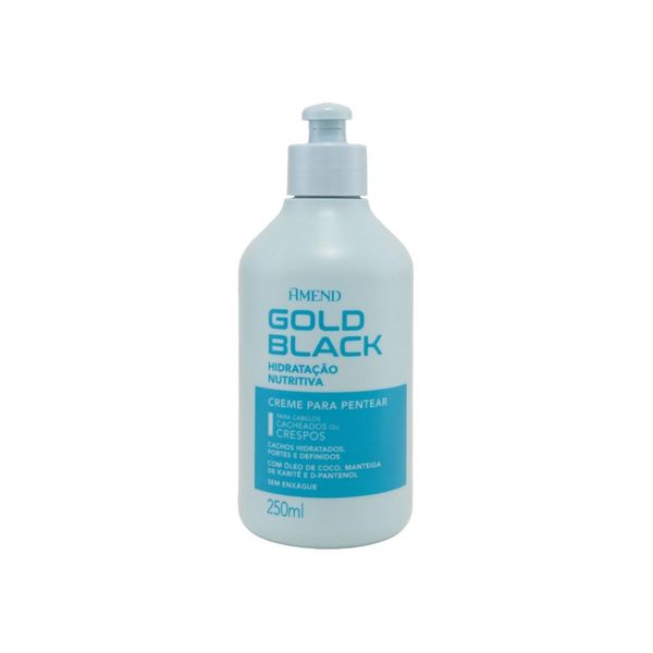 Creme Pentear Amend Gold Black Definidor Cachos 250 ml