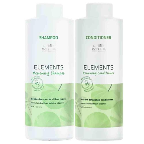 Kit Wella Elements Shampoo + Condicionador (2 x 1 Litro) Kit Wella Elements Shampoo + Condicionador (2 x 1 Litro)