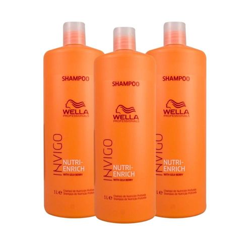 Kit Wella Invigo Nutri-Enrich 3 Shampoo 1 Litro Kit Wella Invigo Nutri-Enrich 3 Shampoo 1 Litro