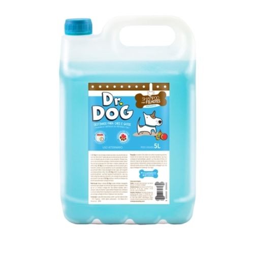 Shampoo Pet Neutro Cachorro Gato Filhotes Dr Dog 5L hipoalergênico peles sensíveis, suave, Não Arde os Olhos