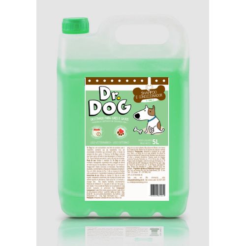 Shampoo & condicionador Cães e Gatos Dr. Dog 5x1 5L peles sensíveis