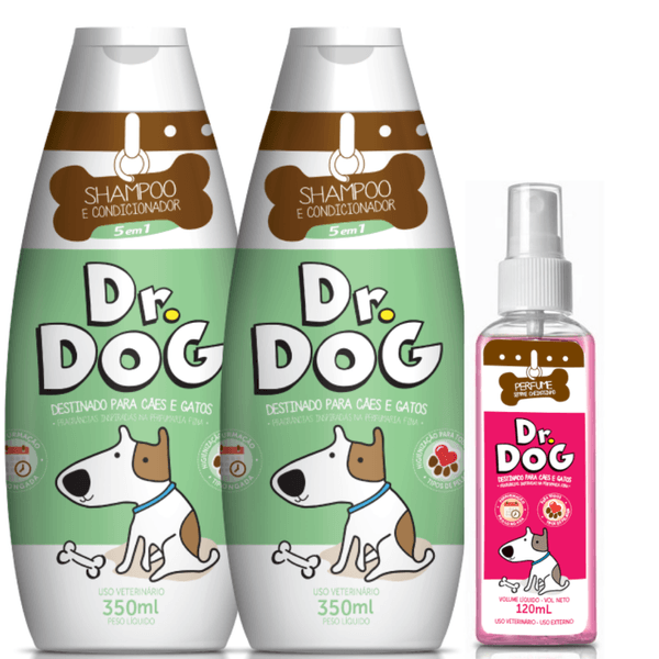 Kit Combo 2 Shampoo +Condicionador Pet 5x1 Ganhe Perfume 120ml