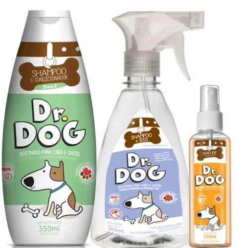 Kit Shampoo e Condicionador Pet+ banho a seco Cao Gato + 1 Perfume Amadeirado Antialérgico Kit Shampoo e Condicionador Pet+ banho a seco Cao Gato + 1 Perfume Amadeirado Antialérgico