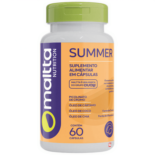 SUMMER 1000MG - OLEO DE CARTAMO, CHIA, COCO E CROMO 60CAPSULAS - MALTTA NUTRITION SUMMER 1000MG - OLEO DE CARTAMO, CHIA, COCO E CROMO 60CAPSULAS - MALTTA NUTRITION