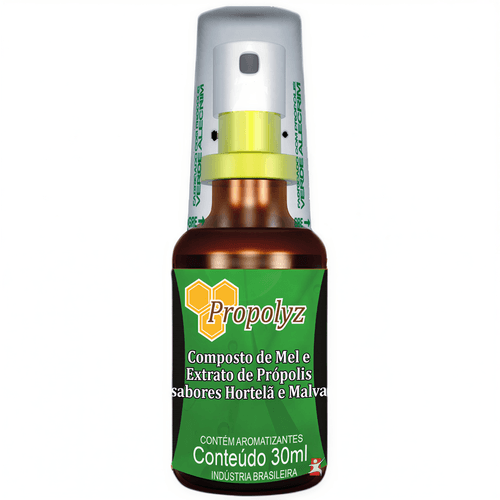 SPRAY VERDE - MEL E PRÓPOLIS COM HORTELÃ E MALVA 30ML - PROPOLYZ SPRAY VERDE - MEL E PRÓPOLIS COM HORTELÃ E MALVA 30ML - PROPOLYZ