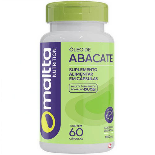 ÓLEO DE ABACATE CONCENTRADO ÔMEGA 6 E 9 60 CÁPSULAS - MALTTA NUTRITION