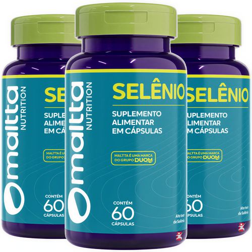 KIT 3 SELÊNIO SE 187% DA IDR CONCENTRADO 1 AO DIA TOTAL 180 CÁPSULAS - MALTTA NUTRITION KIT 3 SELÊNIO SE 187% DA IDR CONCENTRADO 1 AO DIA TOTAL 180 CÁPSULAS - MALTTA NUTRITION