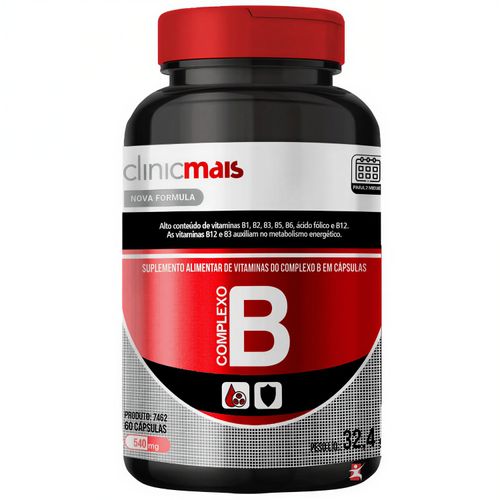 COMPLEXO B CONCENTRADO COM 7 VITAMINAS 1 AO DIA 60 CAPSULAS - CLINICMAIS