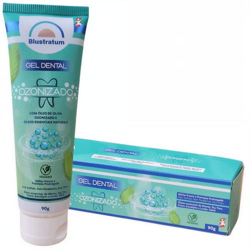 GEL DENTAL OZONIZADO + ÓLEOS ESSENCIAIS VEGANO 90G - BLUSTRATUM