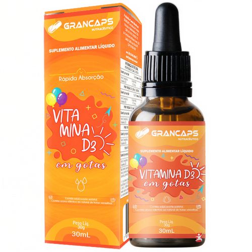 VITAMINA D3 KIDS CONCENTRADA FRUTAS VERMELHAS 30 ML - GRANCAPS VITAMINA D3 KIDS CONCENTRADA FRUTAS VERMELHAS 30 ML - GRANCAPS