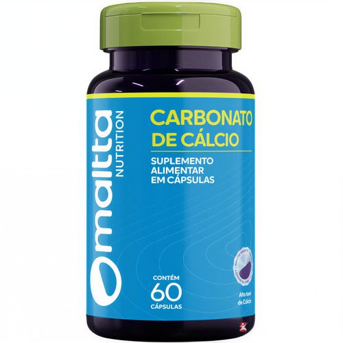 CARBONATO DE CÁLCIO 970MG NA PORÇÃO 60 CÁPSULAS - MALTTA NUTRITION