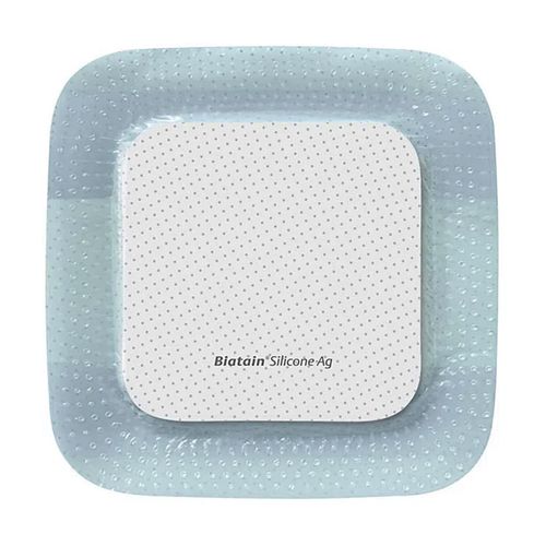 39637 - Curativo Silicone e Prata Biatain Silicone AG 10x10cm Unidade 10x10 cm