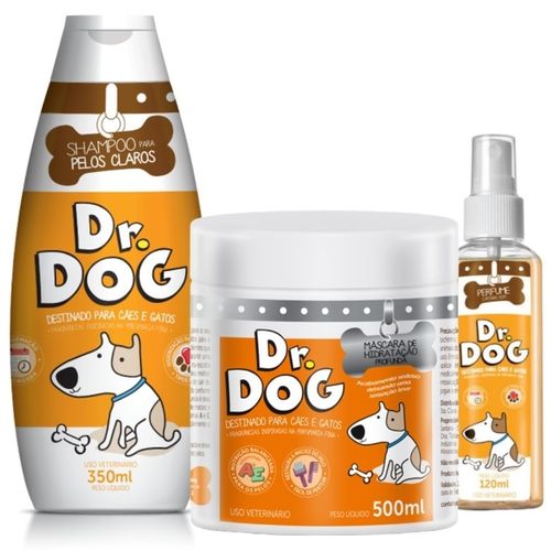 Kit de banho pet em casa p/ Cães e Gatos, Hipoalergênico, Shampoo Branqueador pet 350ml + Máscara Pet 500ml + Perfume Kit de banho pet em casa p/ Cães e Gatos, Hipoalergênico, Shampoo Branqueador pet 350ml + Máscara Pet 500ml + Perfume