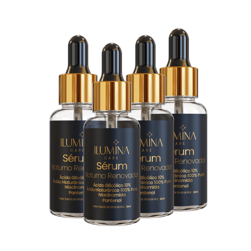 Kit 4 Sérum Noturno Ácido Glicólico Kit 4 Sérum Noturno Ácido Glicólico