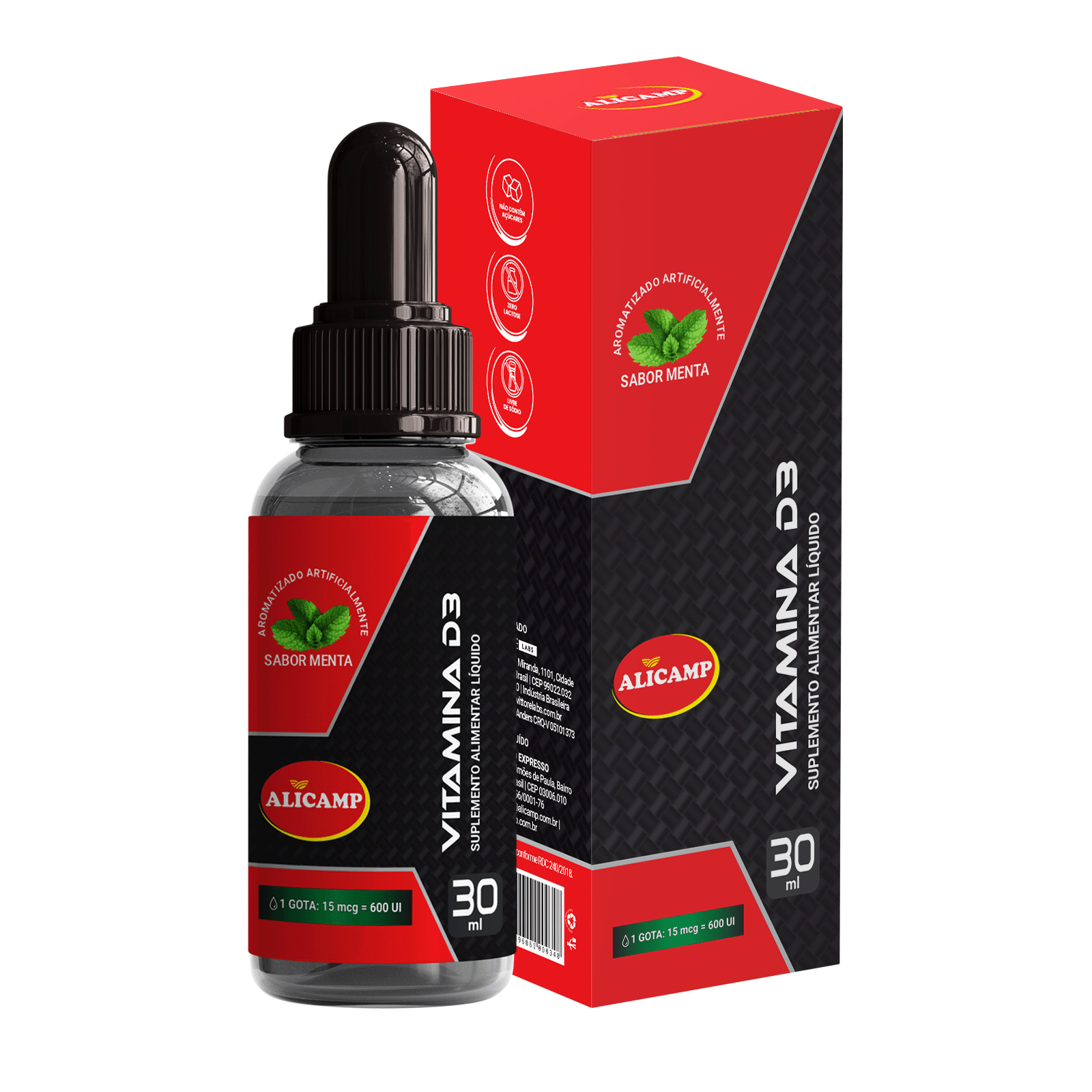Vitamina D3 em Gotas 30ml Alicamp