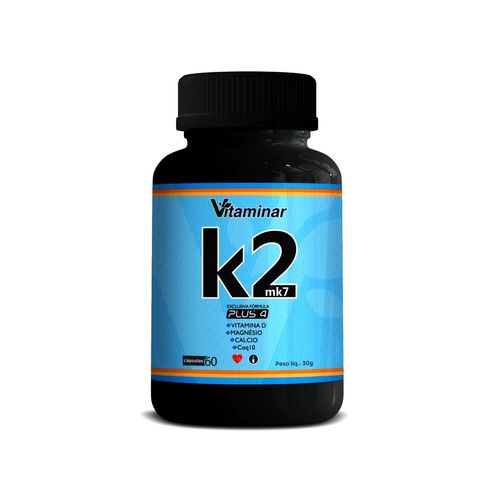 Vitamina K2 - Coq10- Vit D - Cálcio - K2 Vitaminar 60 Caps Vitamina K2 - Coq10- Vit D - Cálcio - K2 Vitaminar 60 Caps