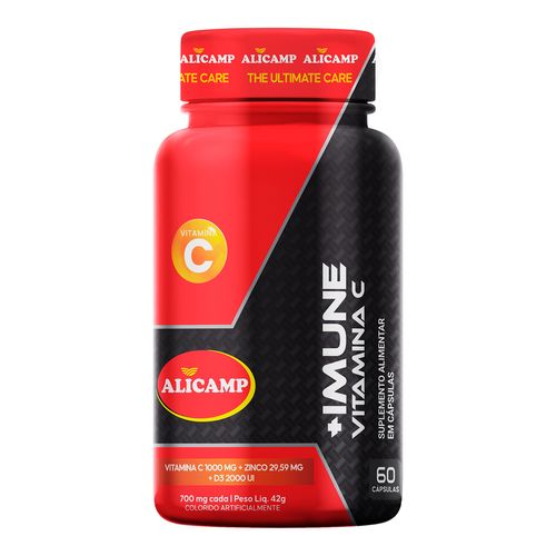 +IMUNE vitamina C, Zinco e vitamina D3 Alicamp 60 Cápsulas +IMUNE vitamina C, Zinco e vitamina D3 Alicamp 60 Cápsulas