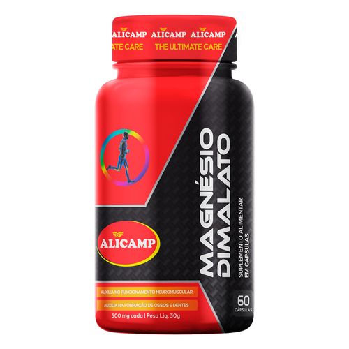 Magnésio Dimalato 60 Cápsulas Alicamp Magnésio Dimalato 60 Cápsulas Alicamp