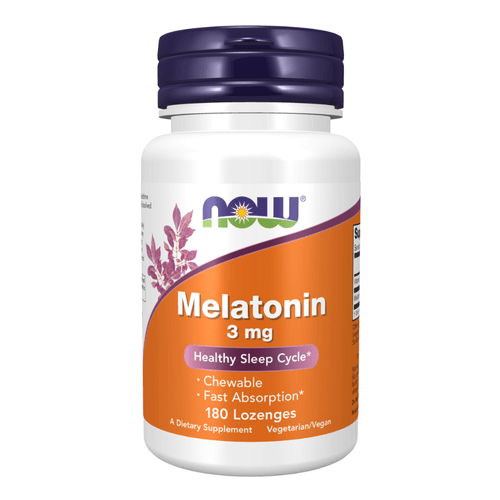 Melatonina 3mg 180 Pastilhas NOW Foods