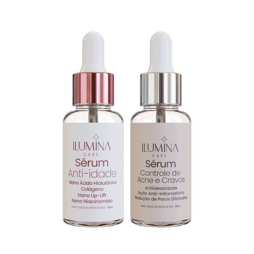Kit Sérum Anti-idade + Sérum Antiacne Facial Kit Sérum Anti-idade + Sérum Antiacne Facial