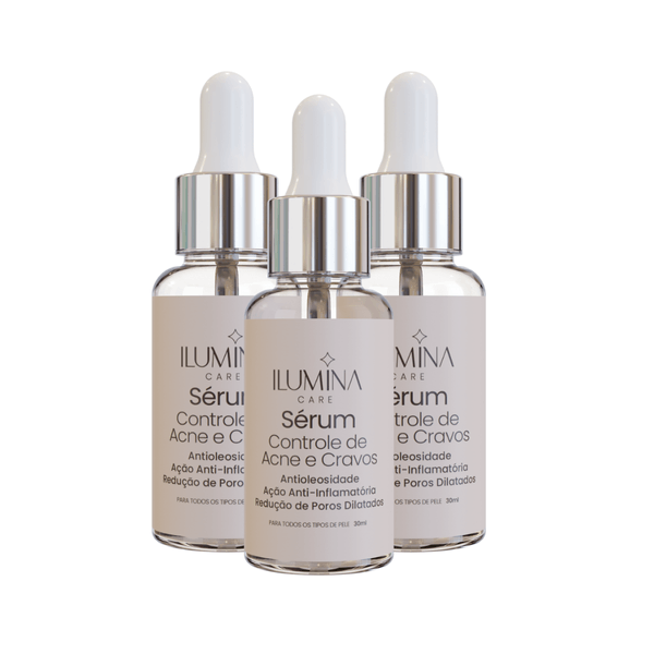 Kit 3 Sérum Antiacne Pele Oleosa